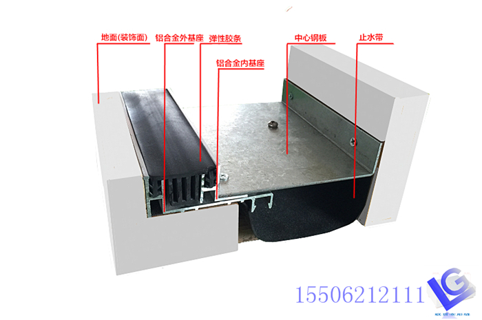雙列嵌平型樓地面變形縫LAC
