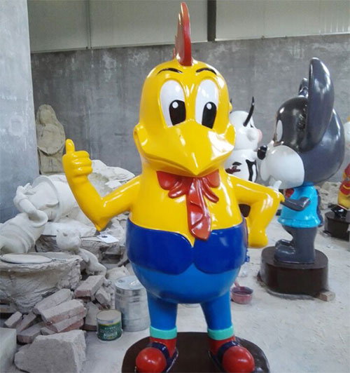 卡通生肖雞雕塑小品 卡通生肖雞雕塑小品