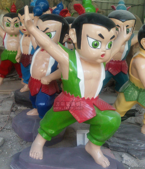 卡通葫蘆娃雕塑擺件 卡通葫蘆娃雕塑擺件