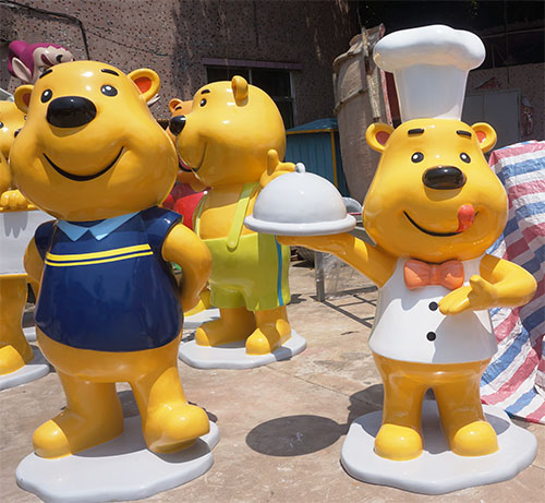 卡通小熊雕塑小品 卡通小熊雕塑小品