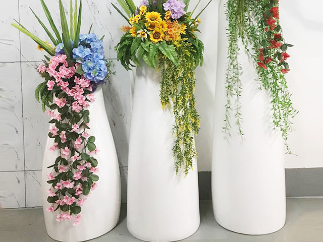 玻璃鋼商場(chǎng)組合花缸