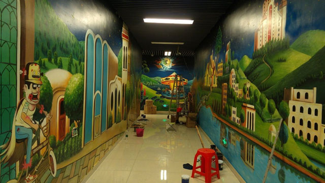 長(zhǎng)廊藝術(shù)墻繪藝術(shù)